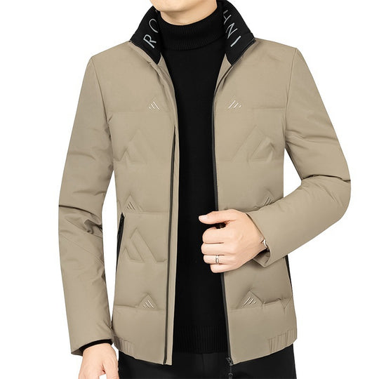 Herren Wattierte Stehkragenjacke mit geometrischer Steppung Shop Nory