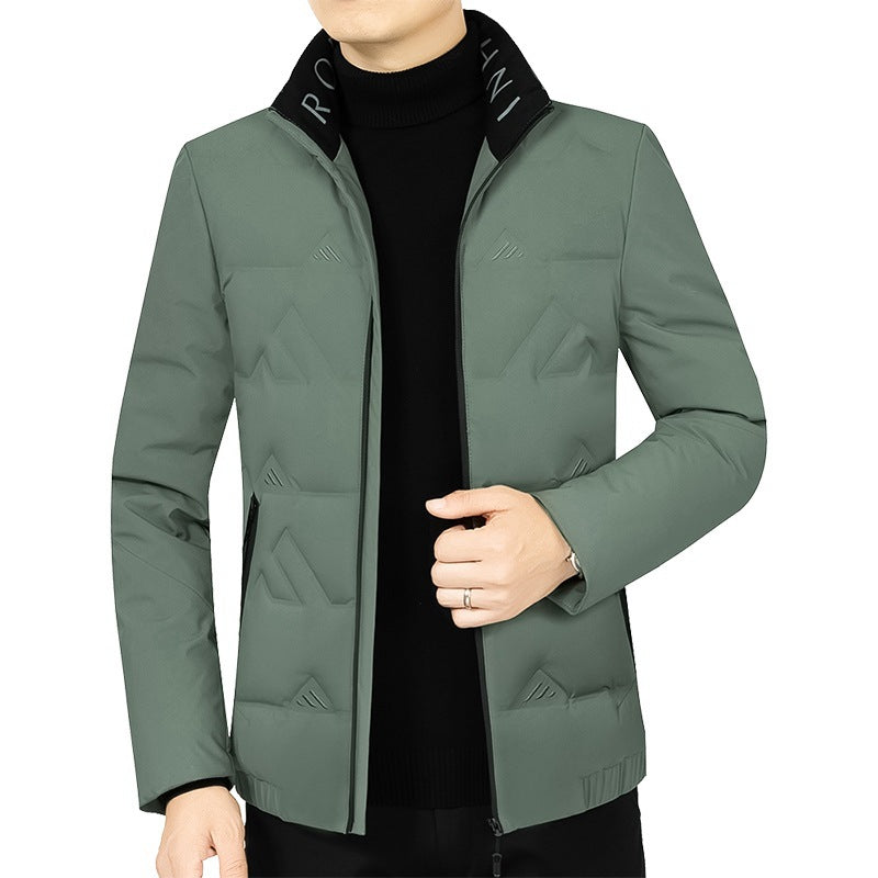 Herren Wattierte Stehkragenjacke mit geometrischer Steppung Shop Nory