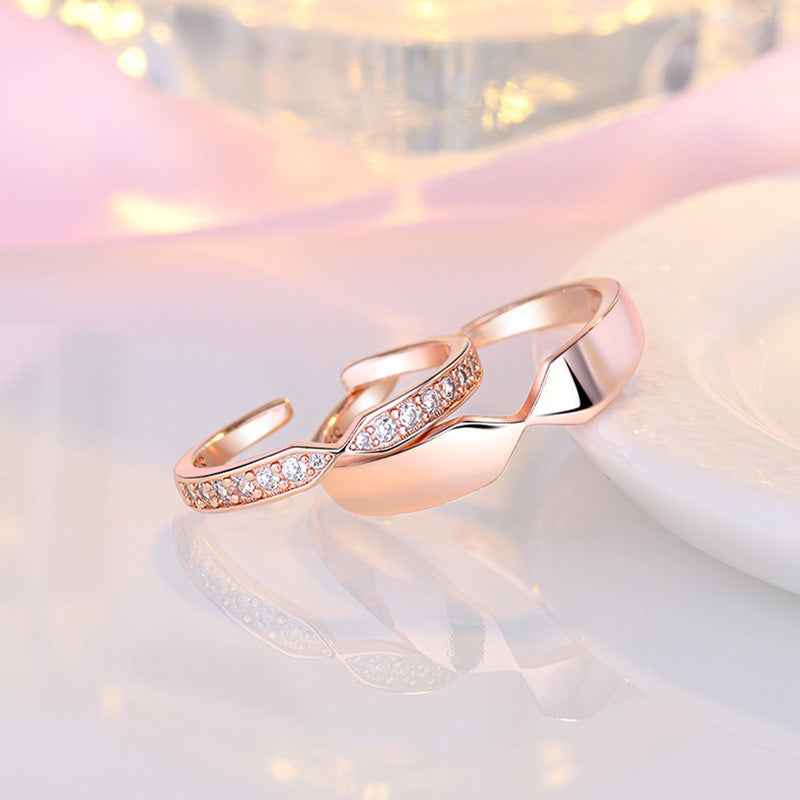 Damen Offener Ring mit modernem, geschwungenem Design Shop Nory