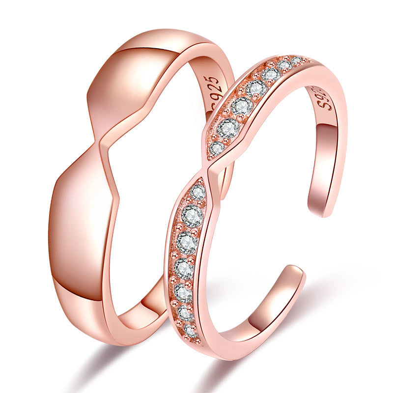 Damen Offener Ring mit modernem, geschwungenem Design Shop Nory