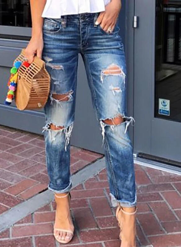 Damen Destroyed Jeans im Boyfriend-Stil