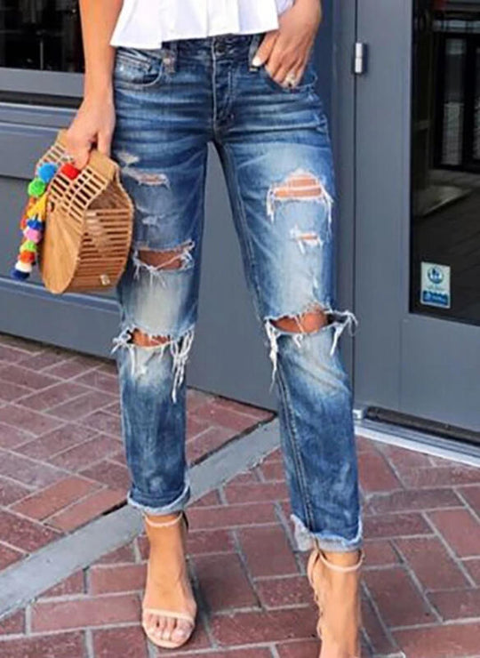 Damen Destroyed Jeans im Boyfriend-Stil