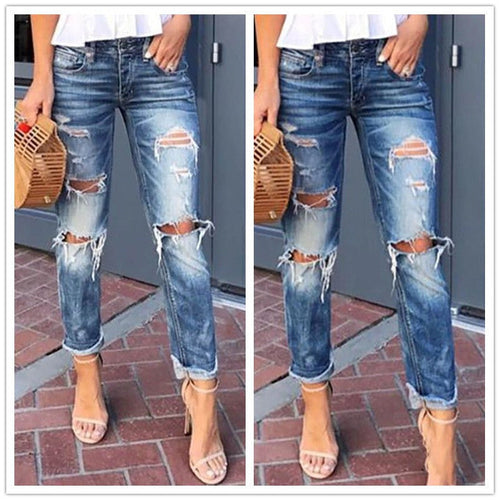 Damen Destroyed Jeans im Boyfriend-Stil