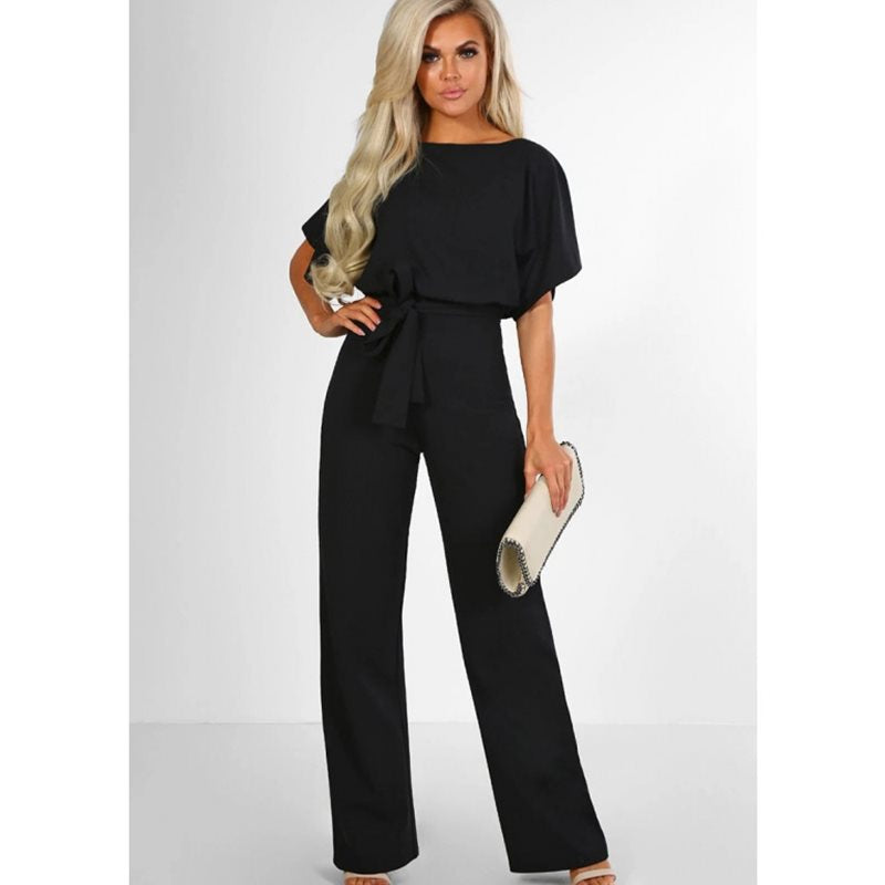 Damen elegantes Set bestehend aus fließender Bluse und weit geschnittenen Hosen