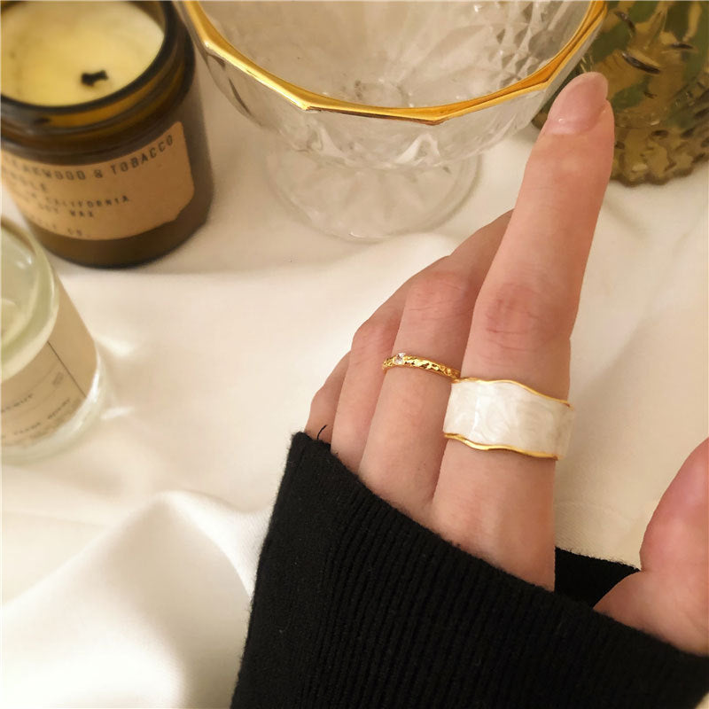 Damenring mit kunstvollem Texturdesign Shop Nory