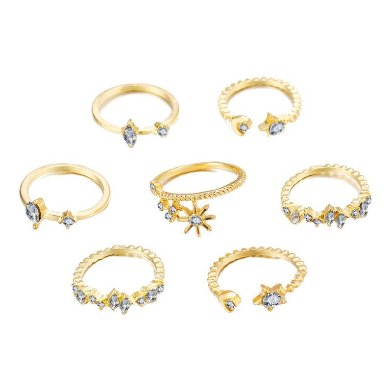 Damen Ring-Set mit funkelnden Zirkonia und stilvollen Designs Shop Nory