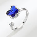 Blauer Schmetterling Einzigartiger Stil Spinner Angst Fidget Spinner Ring für Frauen Großartige Geschenkidee | Shop Nory