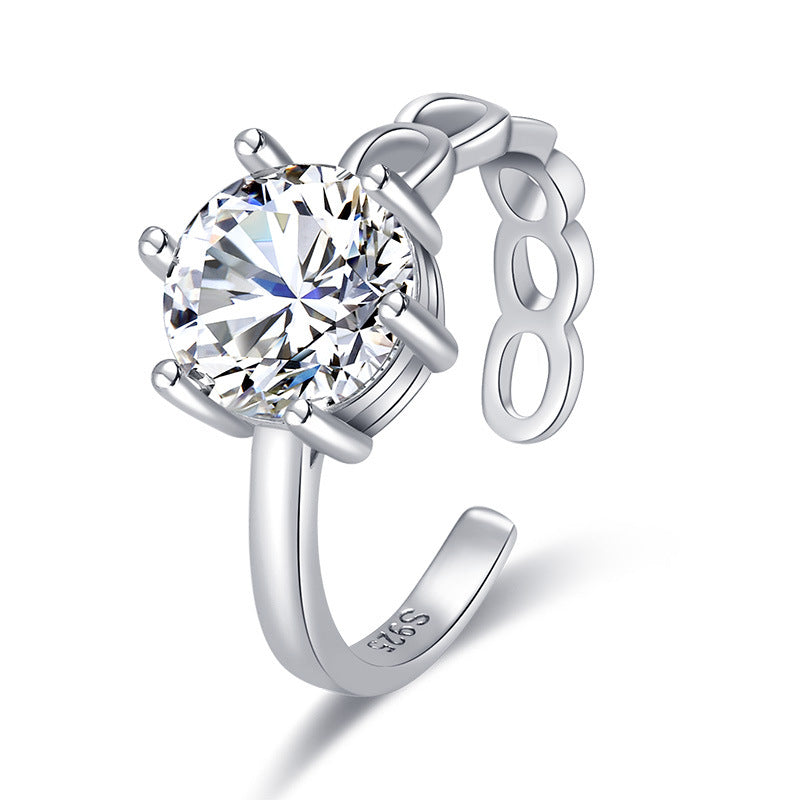 Damen filigraner Ring mit funkelndem Zirkonia Shop Nory