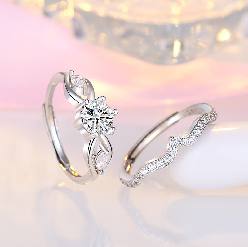 Damen Verlobungsring mit elegantem Kronen-Design und funkelndem Zirkonia-Besatz Shop Nory