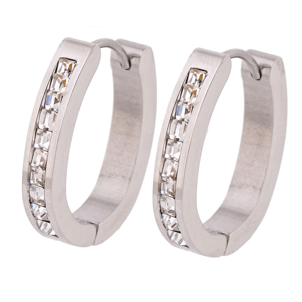 Damen Creolen mit funkelndem Zirkonia-Besatz Shop Nory