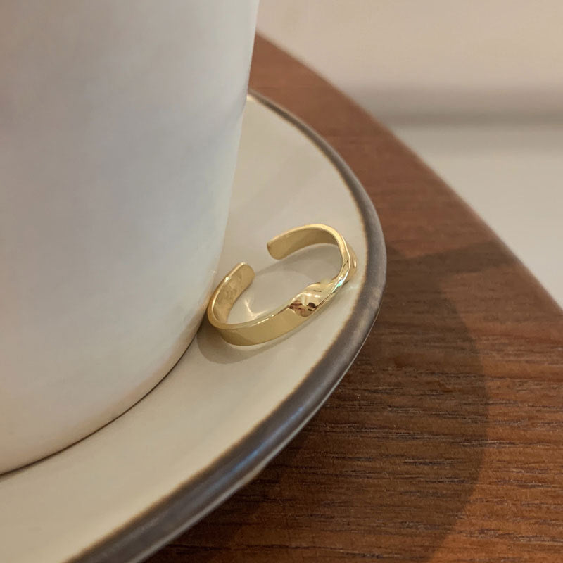 Damen Offener Ring mit kunstvollem Kettendesign und funkelnden Zirkonia Shop Nory