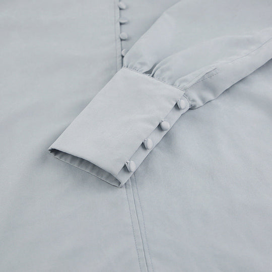Viktorianisch Inspirierte Bluse mit Hohem Kragen