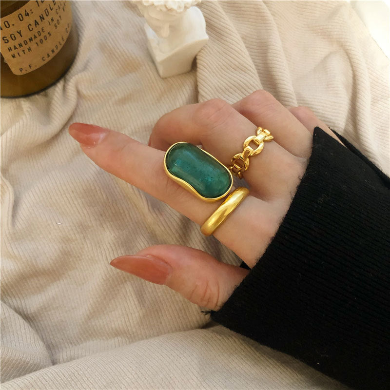 Damen Schmuckring mit kunstvollem Kettendesign Shop Nory