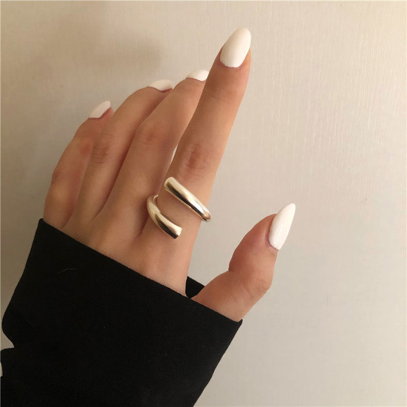 Damen Offener Ring mit modernem, geschwungenem Design Shop Nory