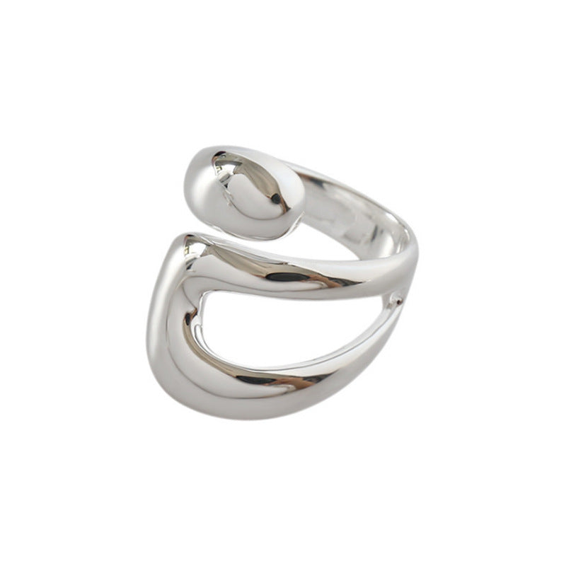 Damen Offener Ring mit modernem, geschwungenem Design Shop Nory
