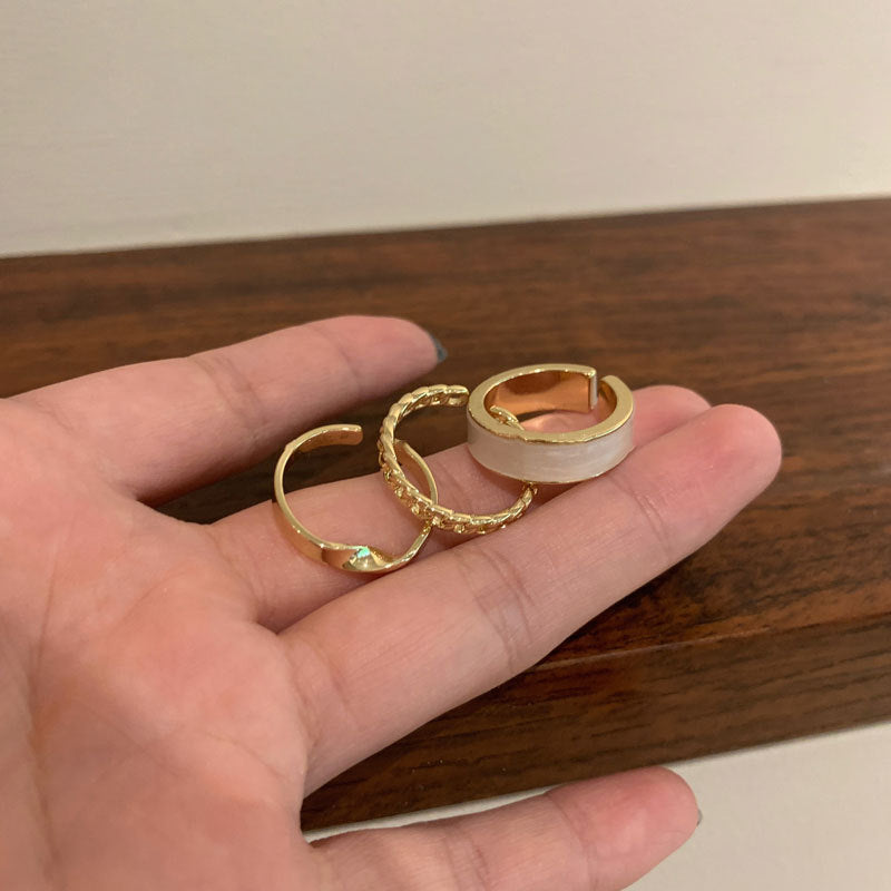Damen Offener Ring mit kunstvollem Kettendesign und funkelnden Zirkonia Shop Nory