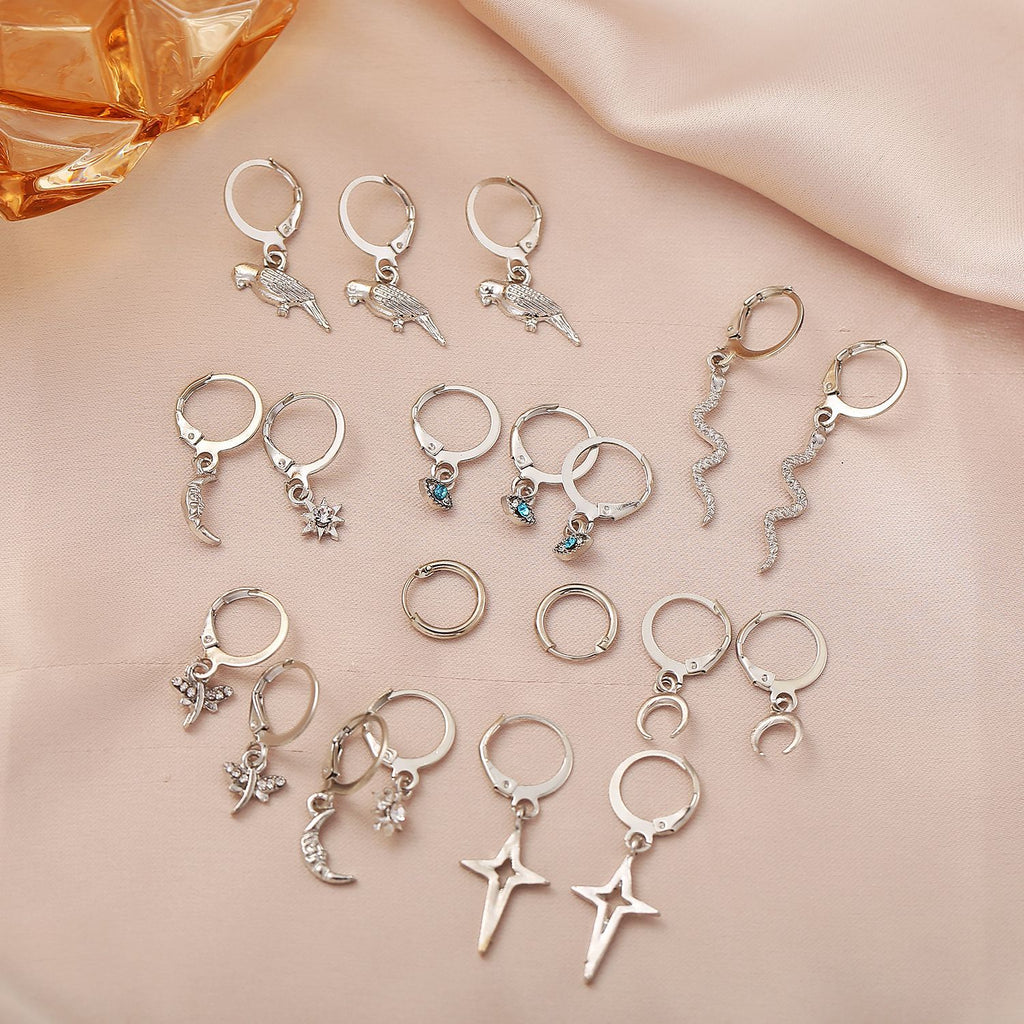 Damen Ohrstecker Set mit vielfältigen Anhängern und modernen Designs Shop Nory