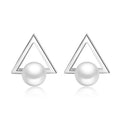 Damen Ohrstecker mit eleganten Dreieck- und Perlenmotiven Shop Nory