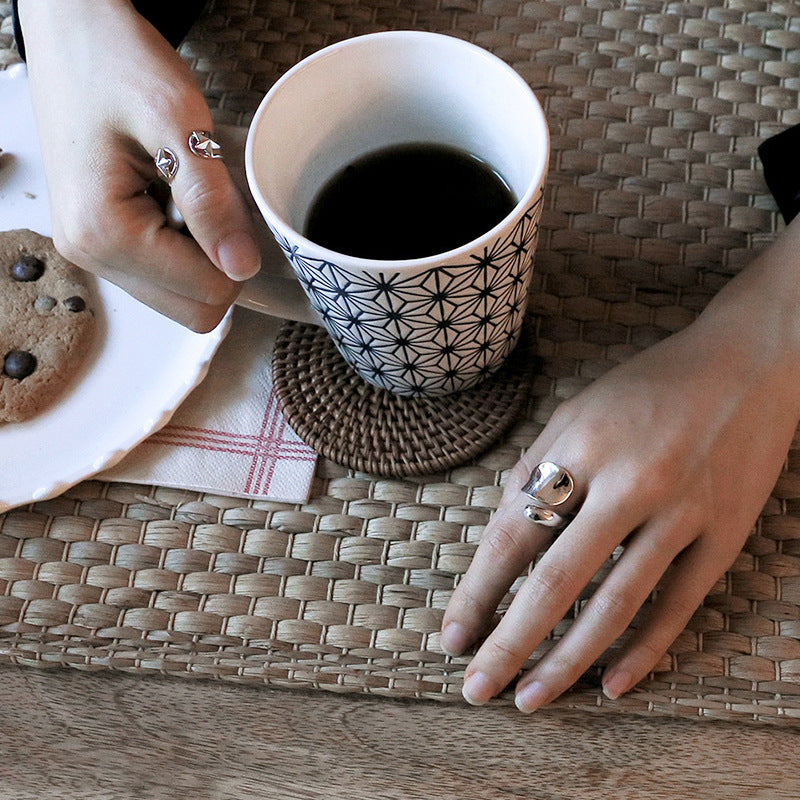 Damen Modischer Ring mit geschwungenem Design Shop Nory