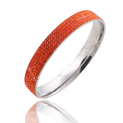 Damen Edelstahlring mit funkelndem Kristallbesatz Shop Nory