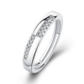 Damenring mit elegantem Zirkonia-Besatz und modernem Design Shop Nory