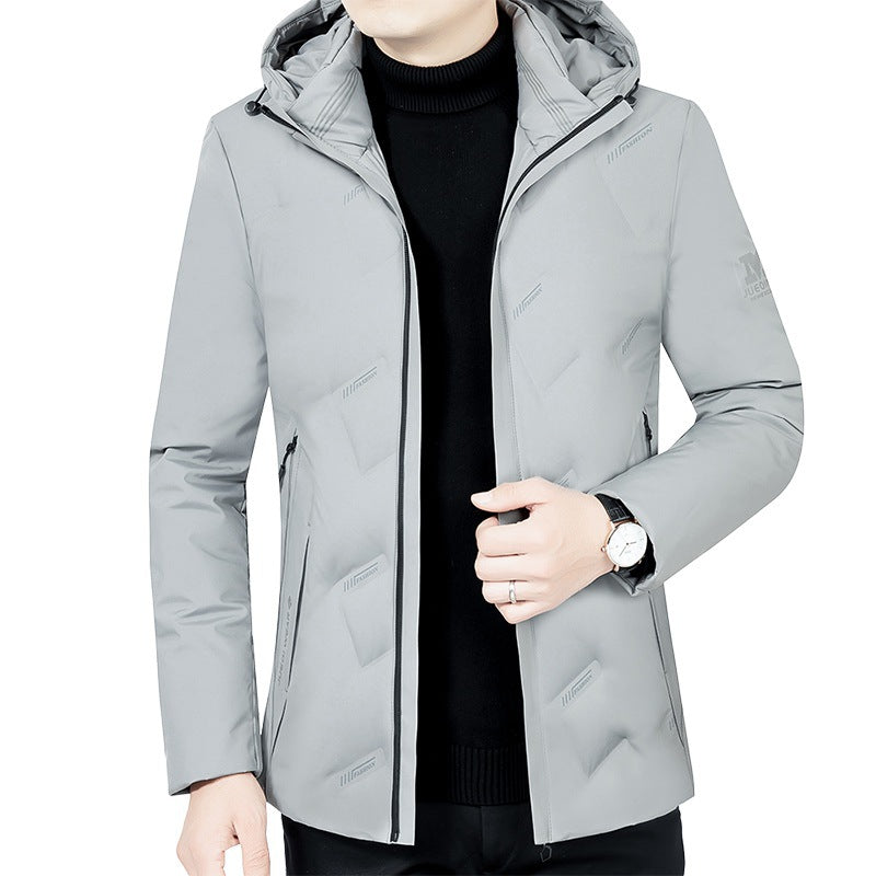 Herren Leichte gesteppte Kapuzenjacke mit schlanker Silhouette und verdecktem Reißverschluss Shop Nory