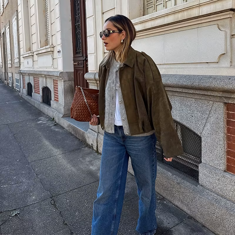 Shopnory | Übergrößen Wildlederjacke