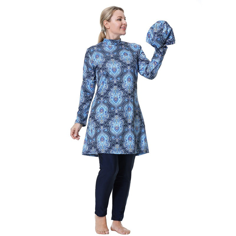 3Xl 8Xl Gedruckte Halal Arabische Frauen BadShopnoryekleidung Badeanzug Burkinis