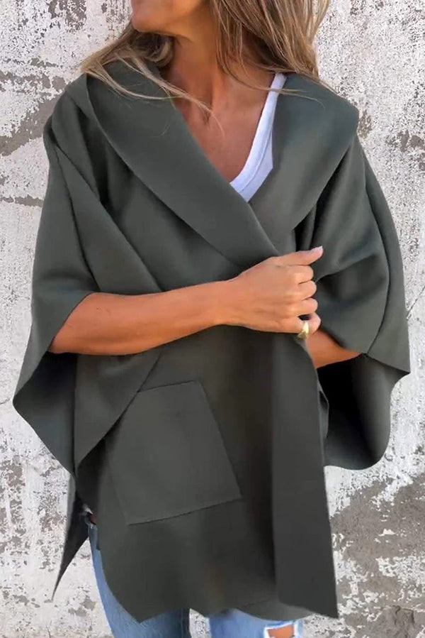 Übergroßer Losvallender Cape Mantel Damen