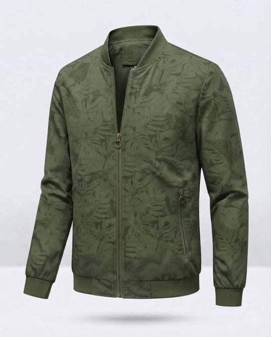 Herren Moderne Bomberjacke mit Pflanzenmuster Shop Nory