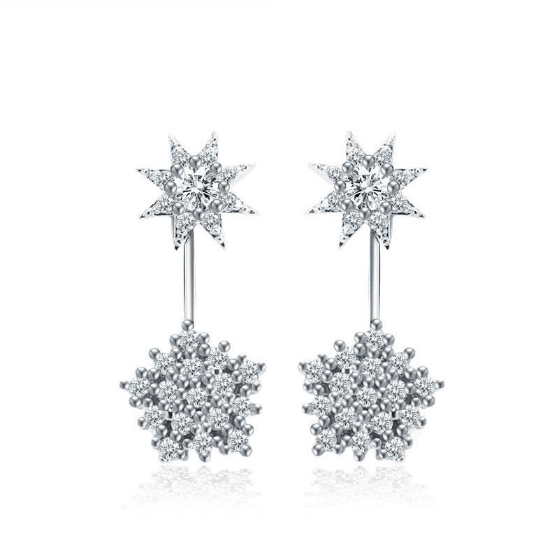 Damen Ohrstecker mit funkelndem Sternen-Design und hochwertigen Zirkonia Shop Nory
