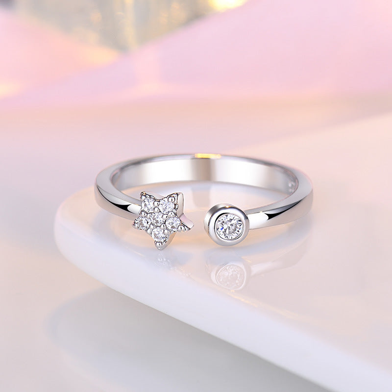 Damen Offener Sternring mit funkelnden Zirkonia Shop Nory