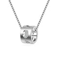 Damen Halskette mit modernem Anhänger aus hochwertigem Edelstahl und funkelnden Zirkonia-Elementen Shop Nory