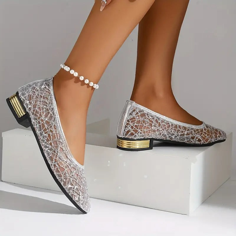 Orthopädische Ballerinas mit Spitze