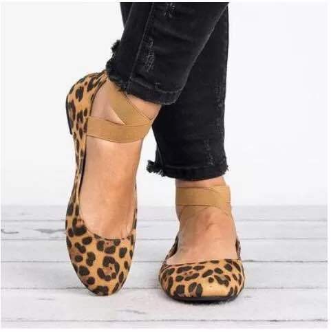 Damen Schicke Ballerinas mit elastischem Kreuzriemen und weichem Obermaterial
