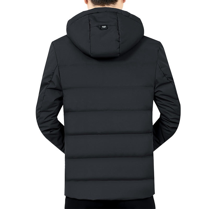 Herren Leichte gesteppte Kapuzenjacke mit schlanker Silhouette und verdecktem Reißverschluss Shop Nory