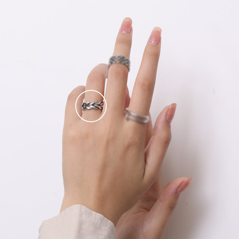 Damenring mit elegantem, gewelltem Design und funkelndem Zirkonia-Besatz Shop Nory