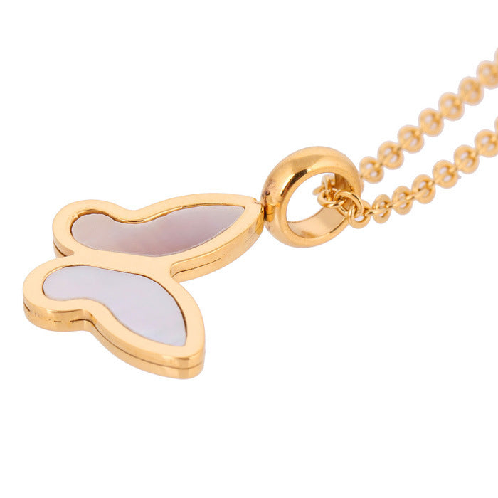 Damen Halskette mit elegantem Schmetterlingsanhänger aus hochwertigem Edelstahl Shop Nory