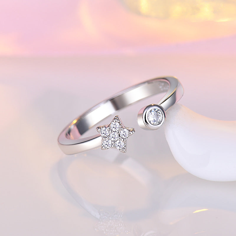 Damen Offener Sternring mit funkelnden Zirkonia Shop Nory