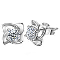Damen Ohrringe mit elegantem floralem Design und funkelndem Kristallbesatz Shop Nory