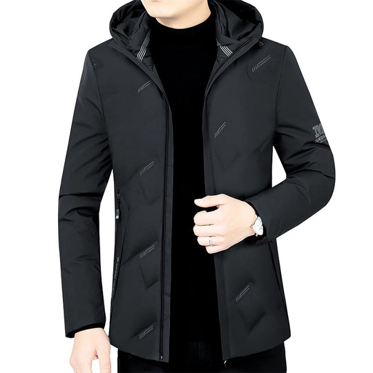Herren Leichte gesteppte Kapuzenjacke mit schlanker Silhouette und verdecktem Reißverschluss Shop Nory