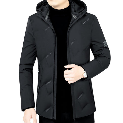 Herren Leichte gesteppte Kapuzenjacke mit schlanker Silhouette und verdecktem Reißverschluss Shop Nory