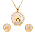 Damen Schmuckset mit glänzendem Anhänger und passenden Ohrringen Shop Nory