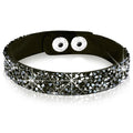 Damen Armband aus Kunstleder mit strahlendem Kristallbesatz Shop Nory