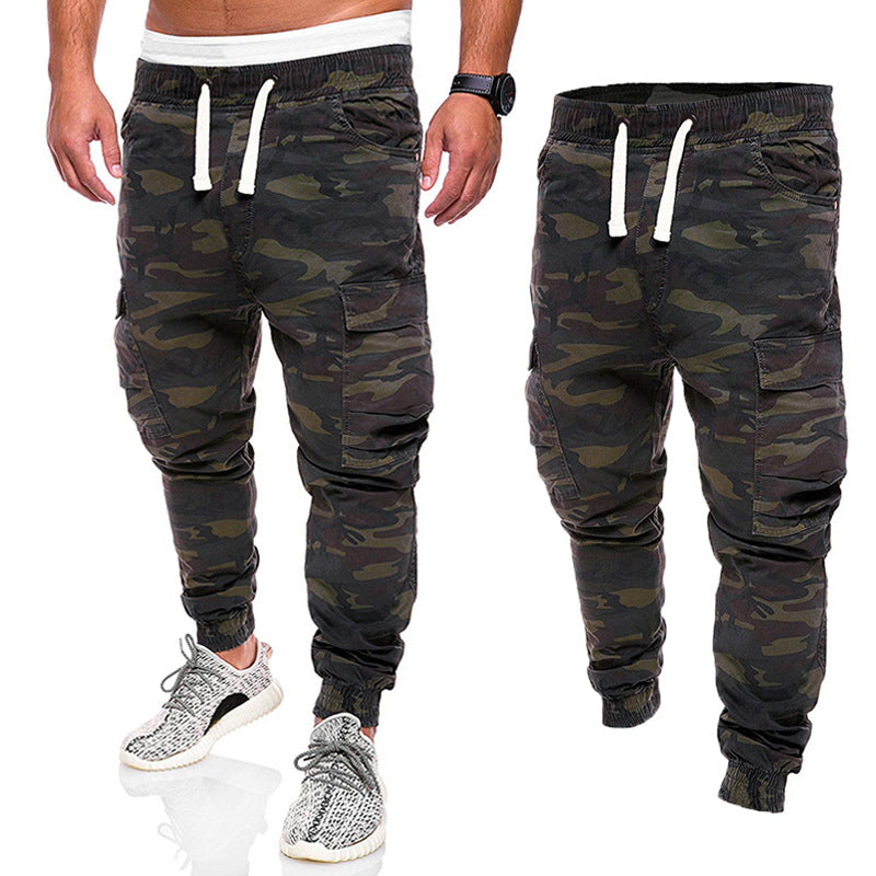 Herren taillierte Cargo-Joggerhose mit elastischem Komfortbund, seitlichen Klappentaschen und schmal zulaufenden Bündchen Shop Nory
