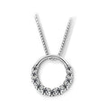 Damen Halskette mit funkelndem Kreisanhänger aus hochwertigem Zirkonia Shop Nory