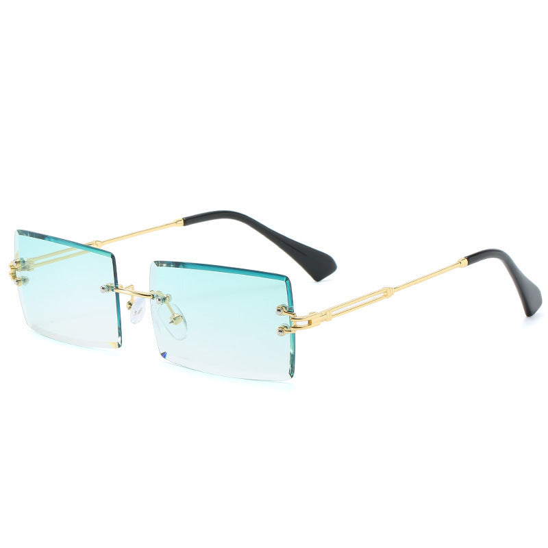 Modische Rechteckige Sonnenbrille Im Retro Stil