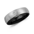Herren Trauring aus Edelstahl mit eleganter Diamant-Applikation Shop Nory