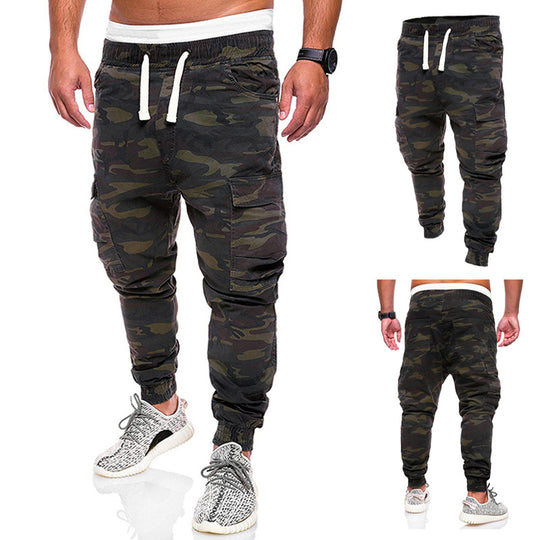 Herren taillierte Cargo-Joggerhose mit elastischem Komfortbund, seitlichen Klappentaschen und schmal zulaufenden Bündchen Shop Nory