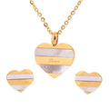 Damen Schmuckset mit herzförmigem Anhänger und passenden Ohrsteckern Shop Nory